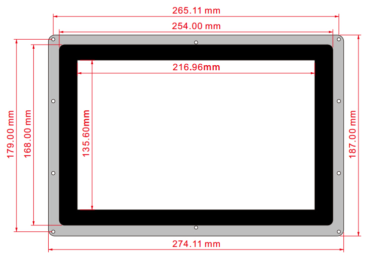 10.1inch-HDMI-LCD-B-with-Holder-dimension