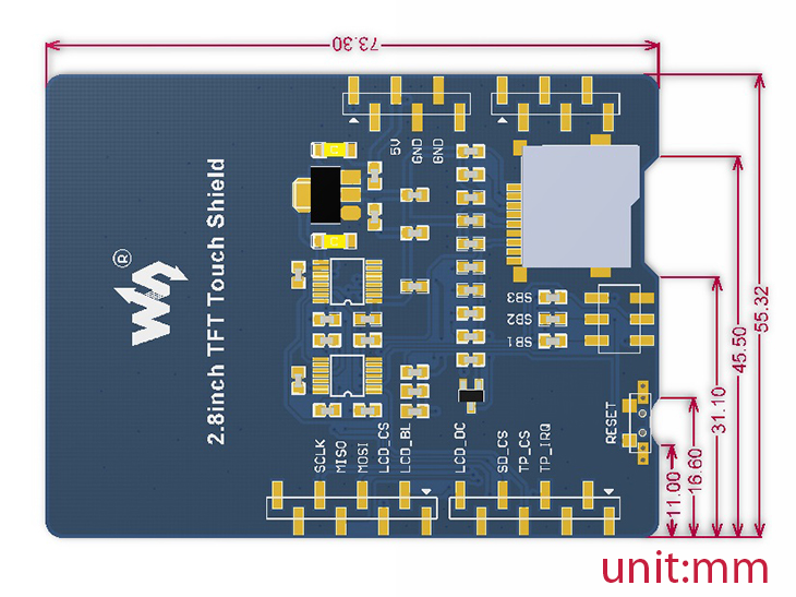 2.8inch-TFT-Touch-Shield-dimension