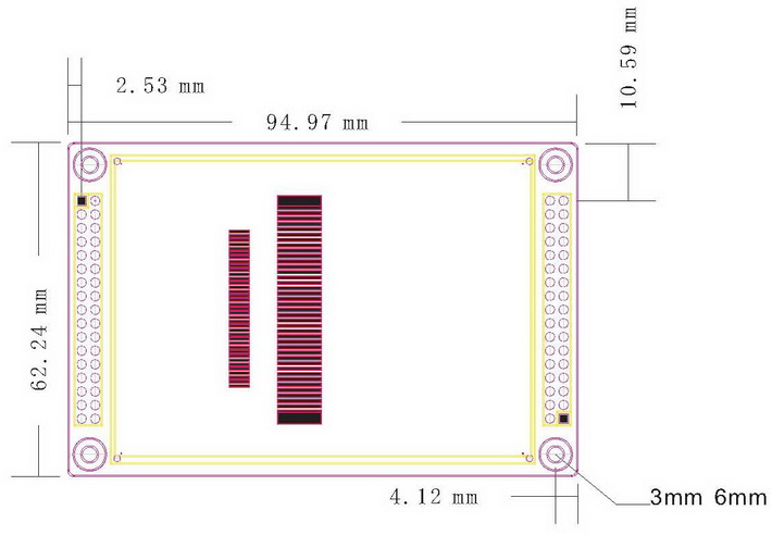 3.2inch-320x240-Touch-LCD-C external dimension