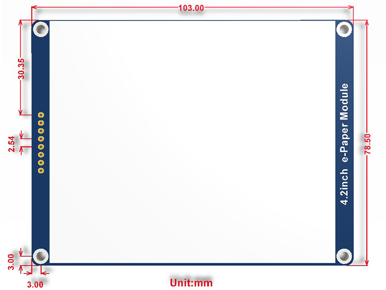 4.2inch e-Paper Module dimensions