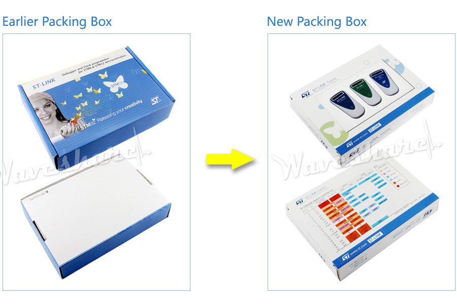 ST-LINK packing box comparing