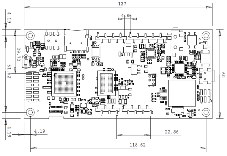 STM32F469I-DISCO board dimensions