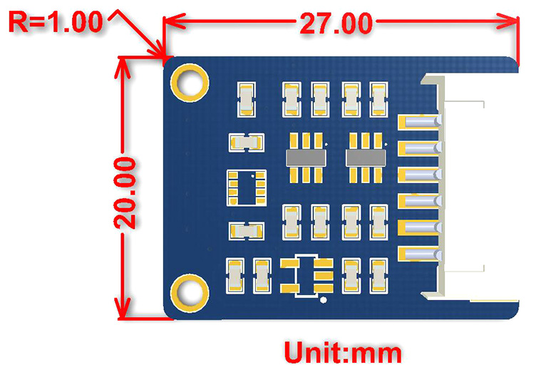 BME280 Environmental Sensor dimensions