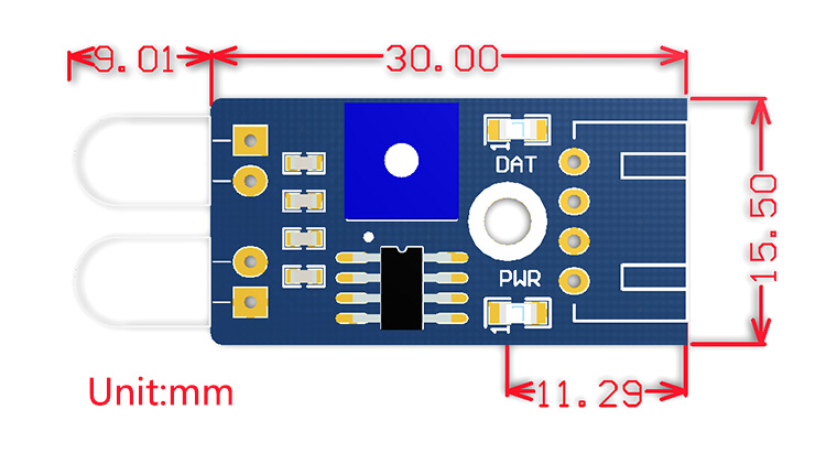 Infrared Proximity Sensor dimensions