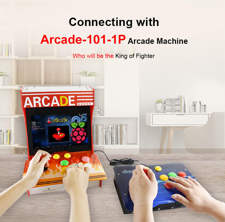 Arcade-D-1P arcade control box illustration