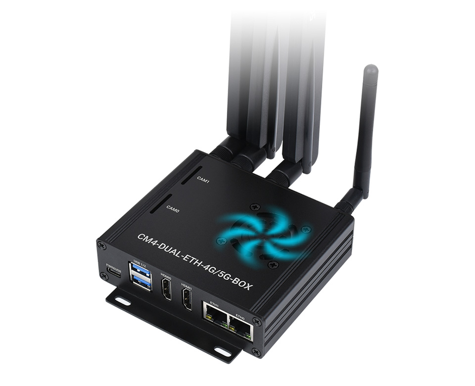 CM4-DUAL-ETH-4G/5G-BOX-EU, touriste Gigabit Ethernet 5G/4G mini-ordinateur  basé sur RPi CM4 (non inclus), boîtier en métal, avec ventilateur de  refroidissement - AliExpress