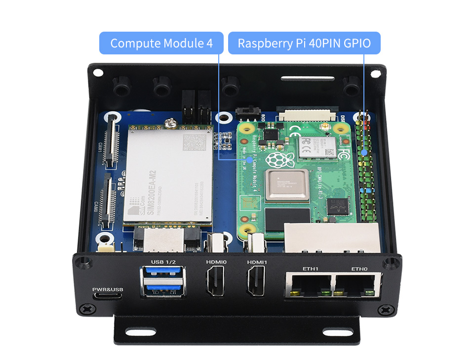 CM4-DUAL-ETH-4G/5G-BOX-EU, touriste Gigabit Ethernet 5G/4G mini-ordinateur  basé sur RPi CM4 (non inclus), boîtier en métal, avec ventilateur de  refroidissement - AliExpress