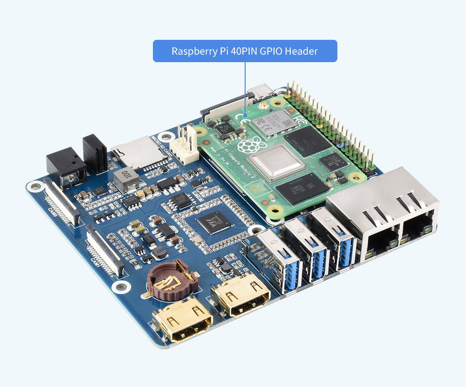 Dual Gigabit Ethernet Base Board/Mini-Computer designed for Raspberry ...