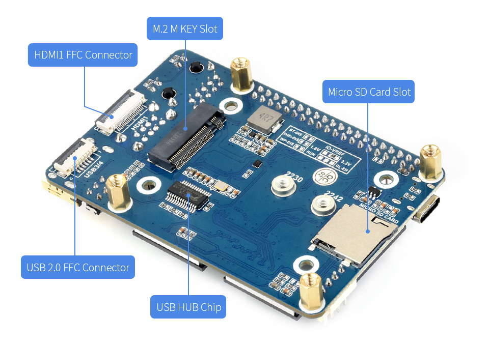 Carte mère Raspberry PI : Adaptateur Raspberry Pi 4, USB-C, 5,1 V