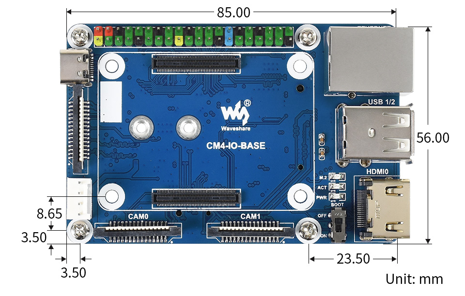 ethernet hub gpio io kit portador para