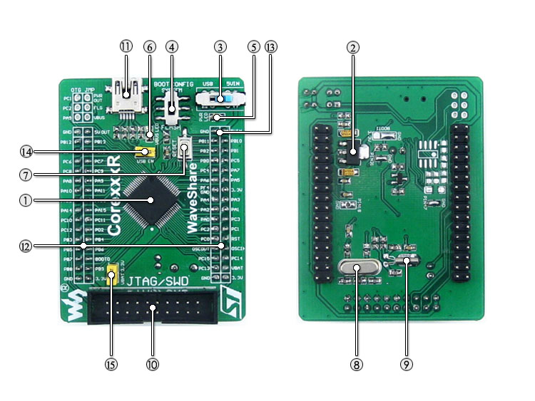 STM32F103RCT6 development board on board resource