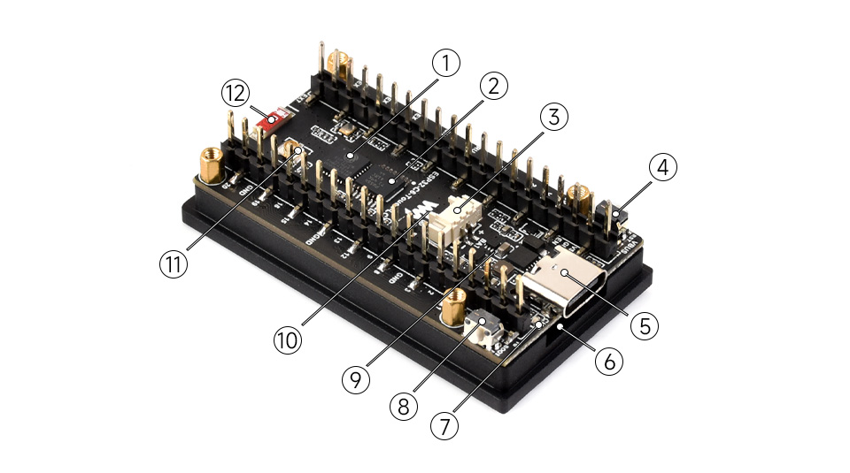 ESP32-C6 Touch LCD 1.9, onboard components