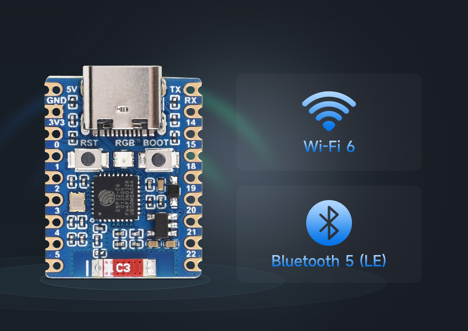 ESP32-C6-Zero, with WIFI 6 and BLE 5 support
