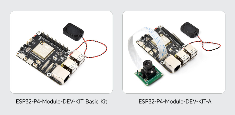 ESP32-P4-Module-DEV-KIT development board, kit connection examples