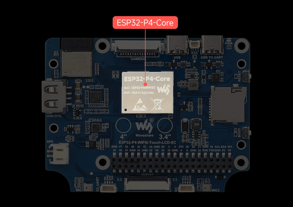 ESP32-P4-WIFI6-Touch-LCD Highly integrated and powerful performance