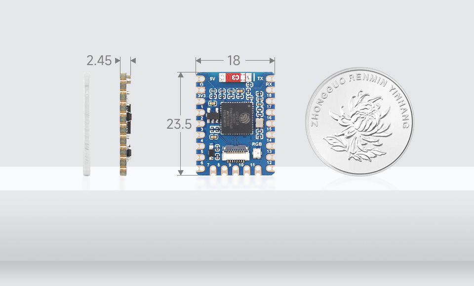 ESP32-S3-Tiny, compact size