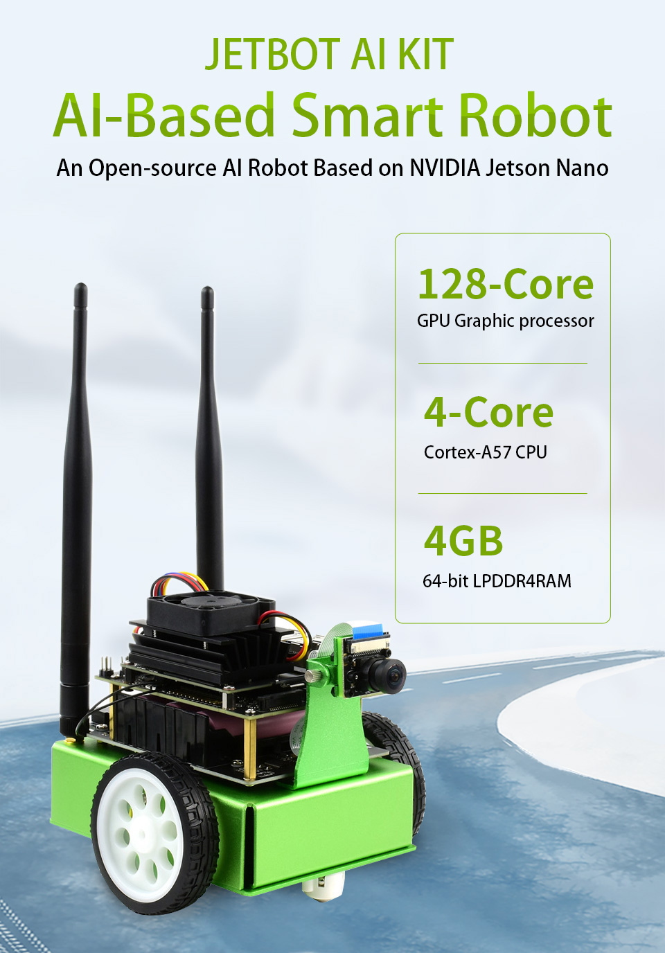 JetBot AI Kit, AI Robot Based on Jetson Nano