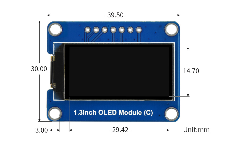 130 Palcový Oled Display Module 64x128 Elecomsk