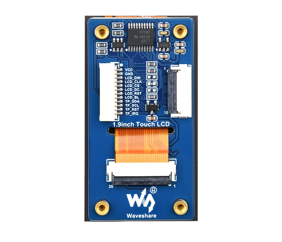 1.9inch Touch LCD display, pin definitions