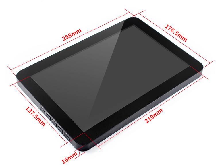 10.1inch-HDMI-LCD-D-with-Holder-dimension