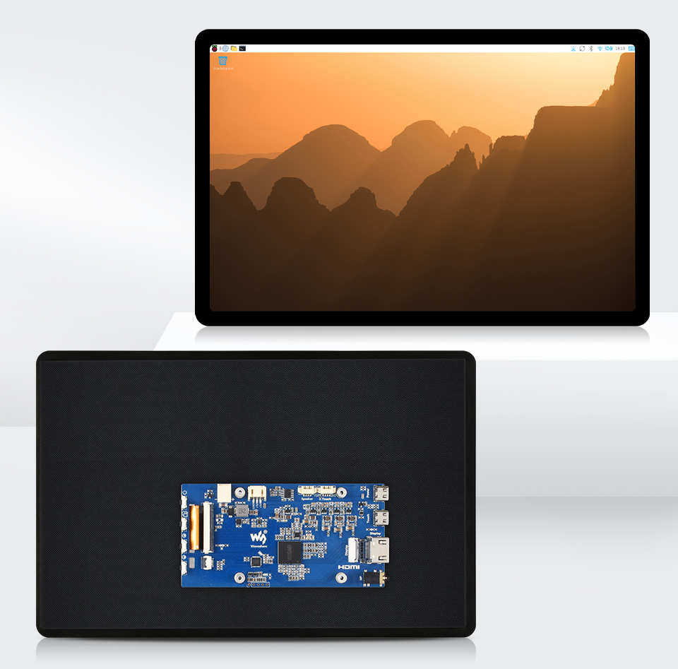 11inch Capacitive Touch Display, front and back view