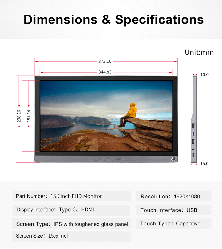 15.6inch FHD Monitor illustration