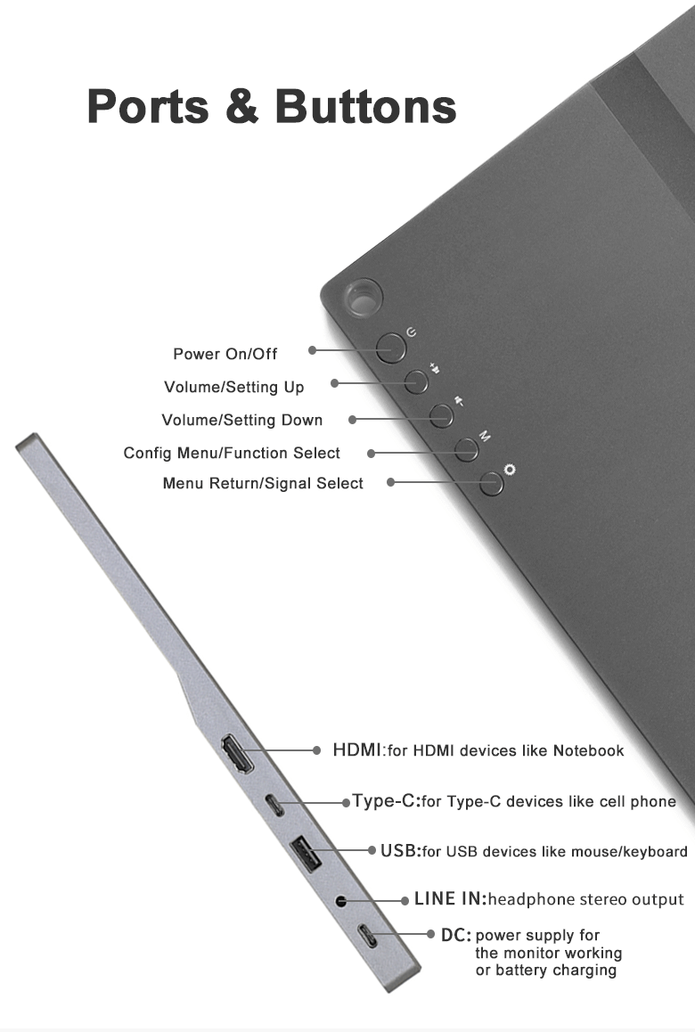 15.6inch FHD Monitor illustration