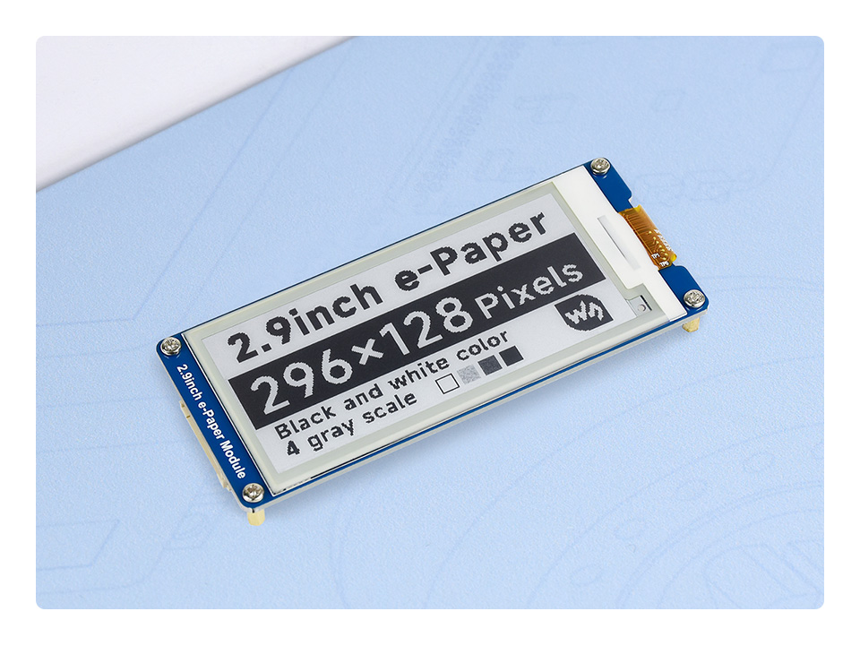 296x128, 2.9inch E-Ink display module, SPI interface | E029A01 296x128, 2.9inch E-Ink display module, SPI interface | E029A01