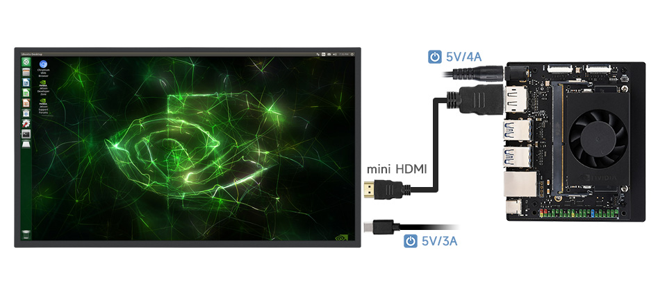 21.5inch Portable Monitor with Stand, working with Jetson Orin