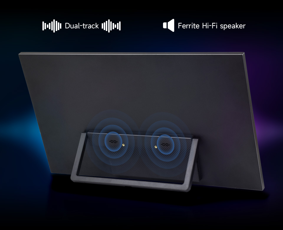 21.5inch Portable Monitor with Stand, with dual-track speaker