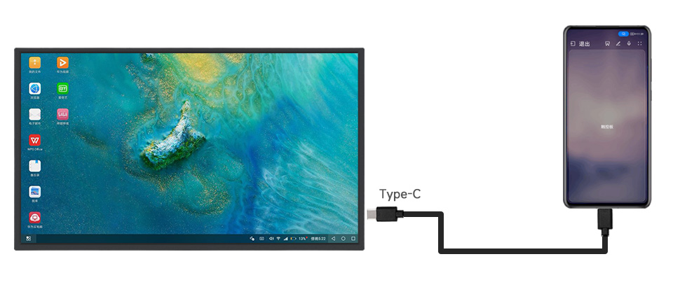21.5inch Portable Monitor with Stand, working with Full-Featured Type-C Smartphone