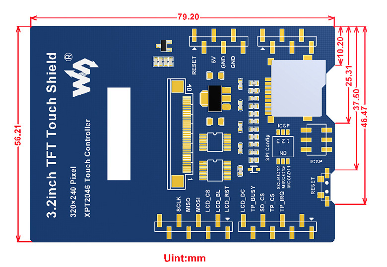 3.2inch-TFT-Touch-Shield-dimension