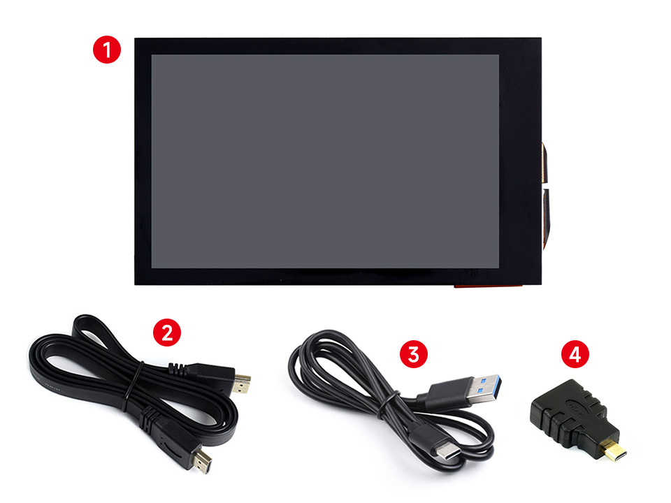 3.2inch HDMI IPS LCD Display (H), 480×800, Adjustable Brightness, No Touch