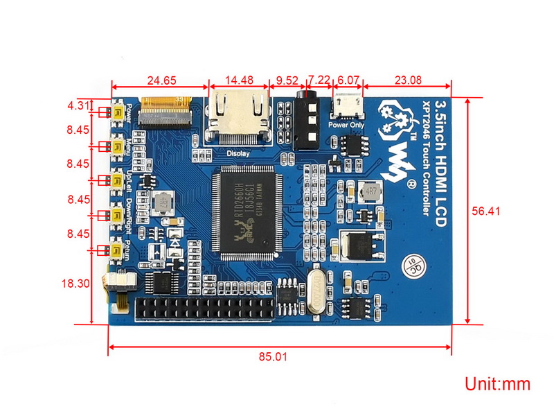 3.5inch-HDMI-LCD-dimension