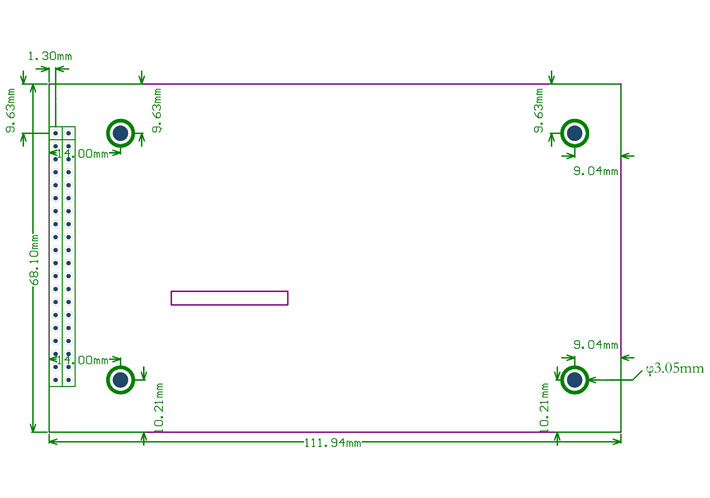 4.3inch-480x272-Touch-LCD-A external dimension