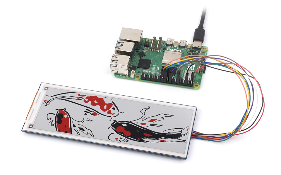 5.79inch E-Paper Module (B), e-ink display, 792x272, Red/Black/White, SPI Interface 5.79inch E-Paper Module (B), e-ink display, 792x272, Red/Black/White, SPI Interface