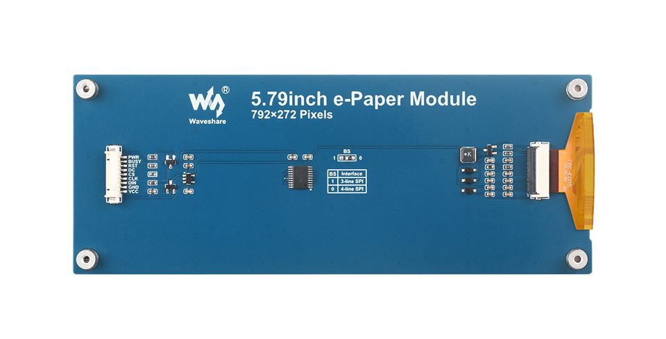 5.79inch e-Paper display (G) with driver board, onboard SPI control interface