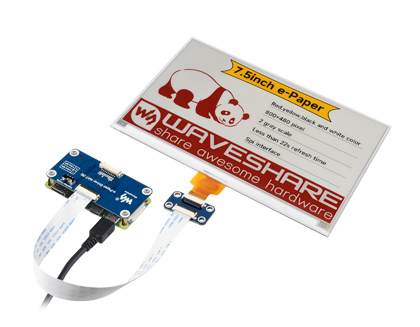7.5inch e-Paper HAT (H) connecting with Raspberry Pi Zero W