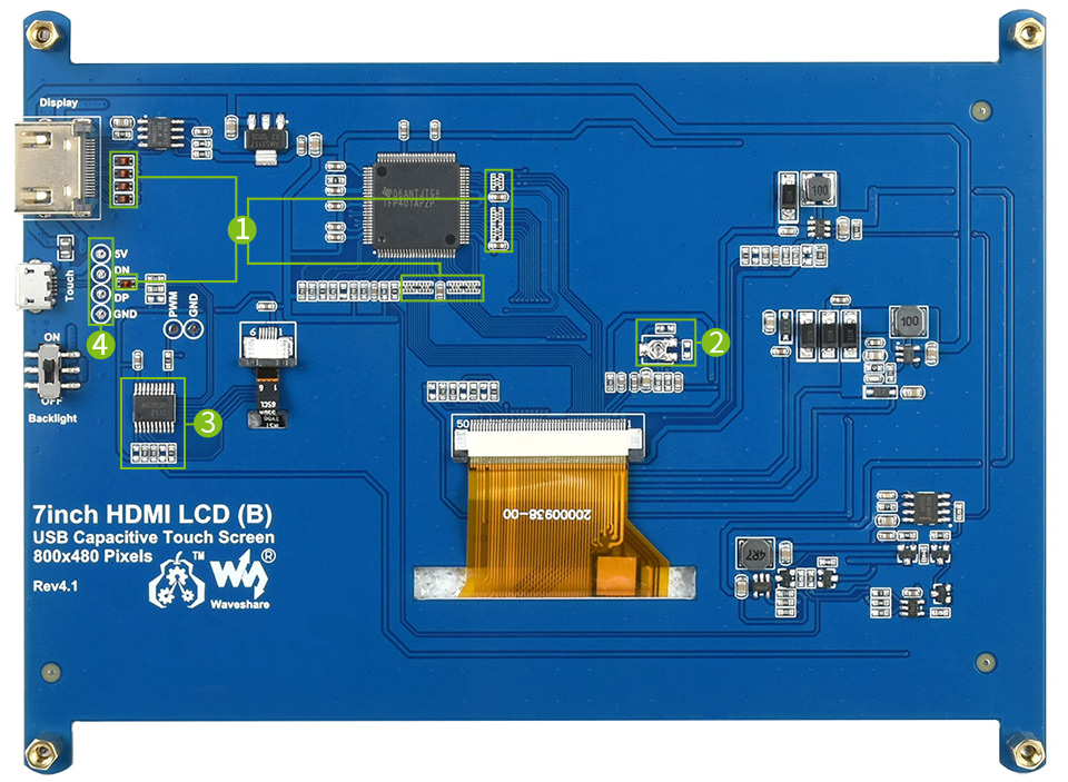 Waveshare Écran LCD 7 inch HDMI Tactile Capacitif - Maroc Moussasoft