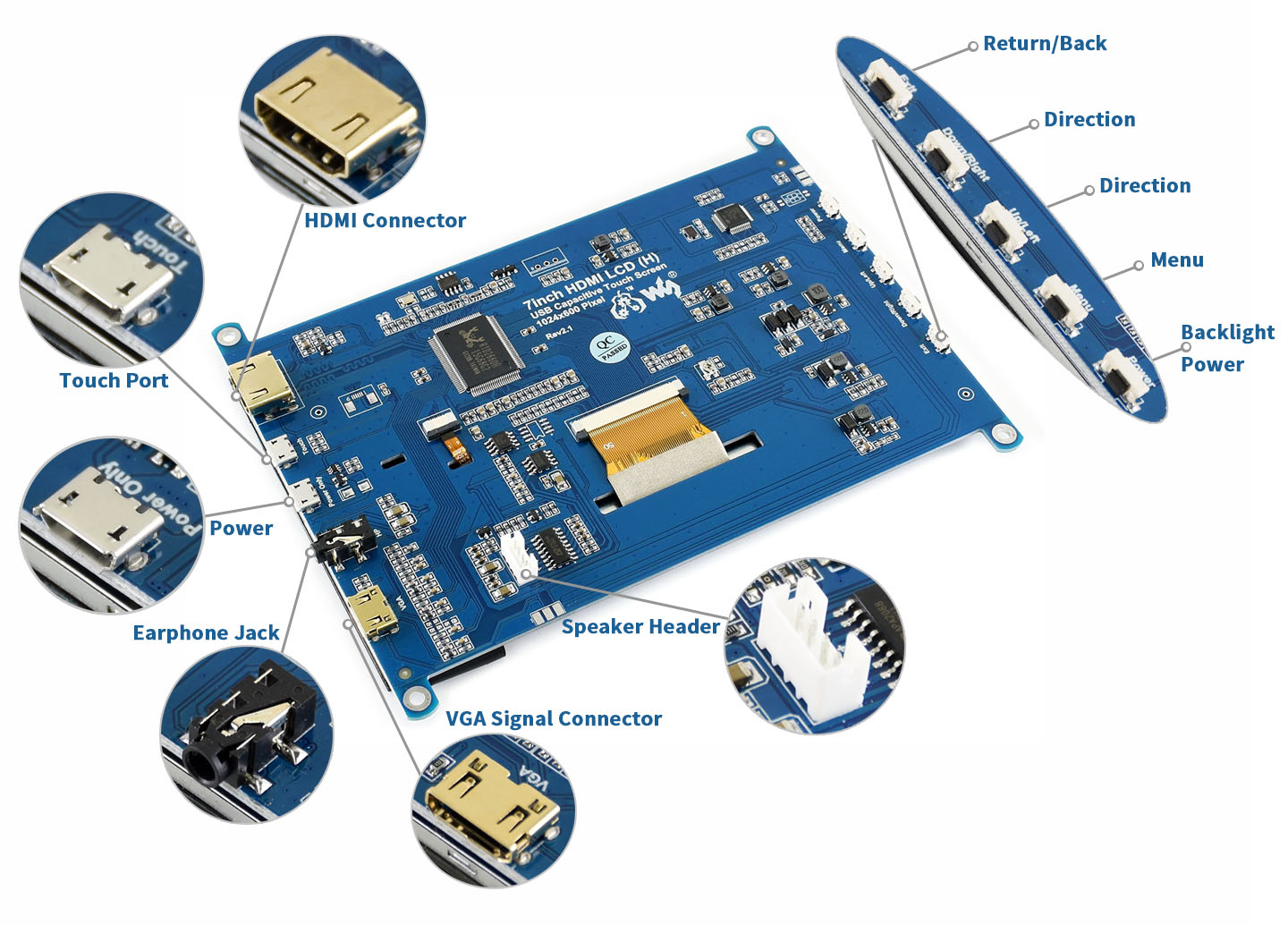 7inch Capacitive Touch Screen Raspberry Pi