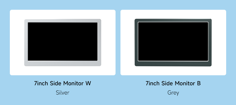 7inch IPS Side Monitor black and silver options