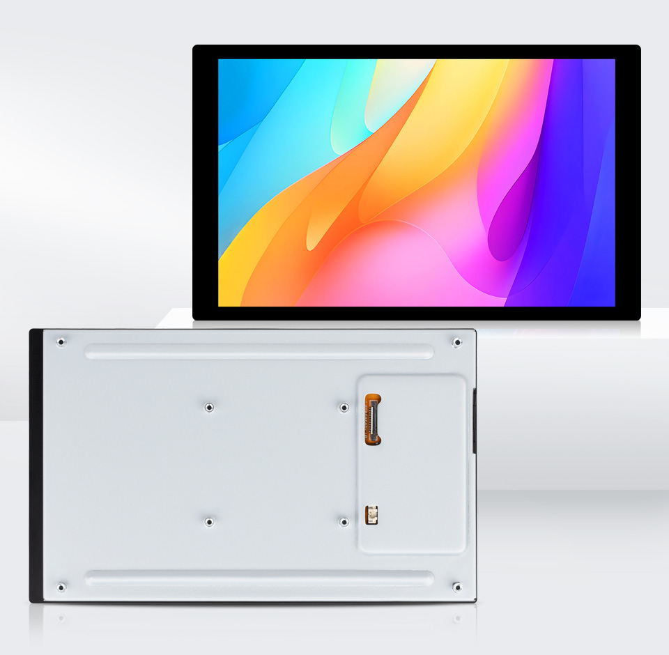 8inch capacitive touch display, front and back view