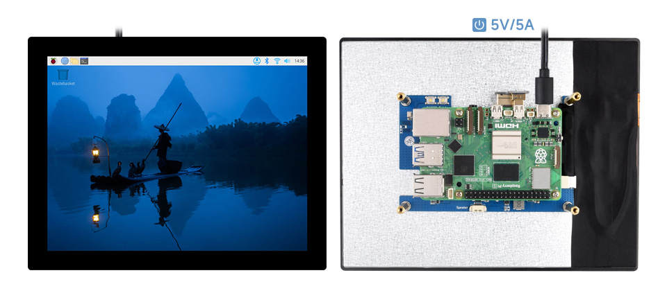 8inch 768x1024 LCD, connecting with Raspberry Pi 5