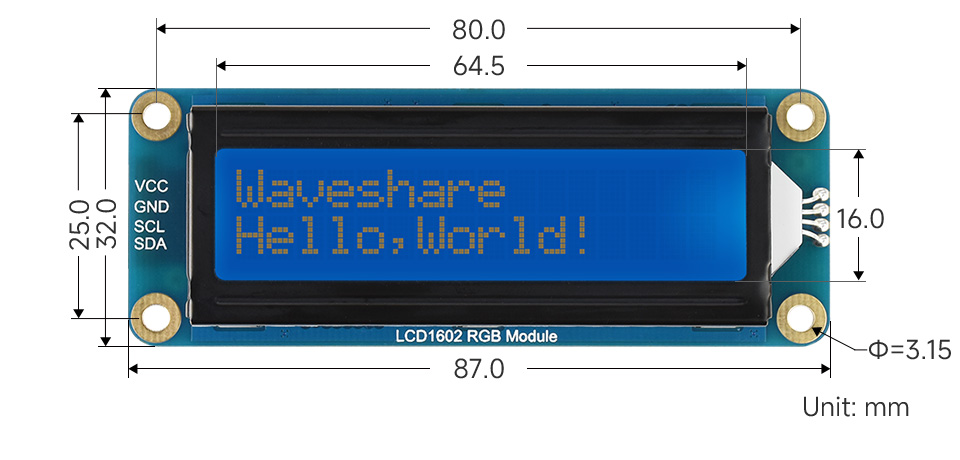 Ecran 16x2 LCD I2C Grove pour ARDUINO