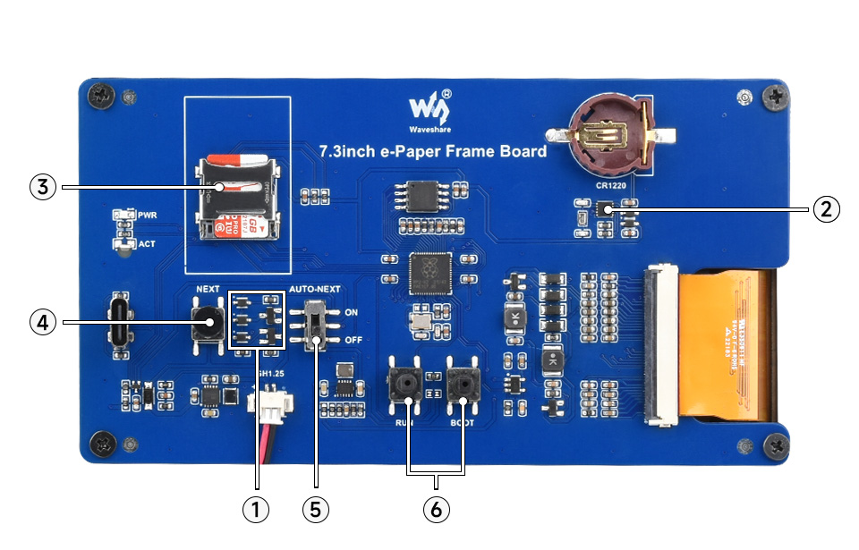 Ζήστε Έξυπνα! :: Waveshare 7.3inch ACeP 7-Color E-Paper with Solid Wood ...