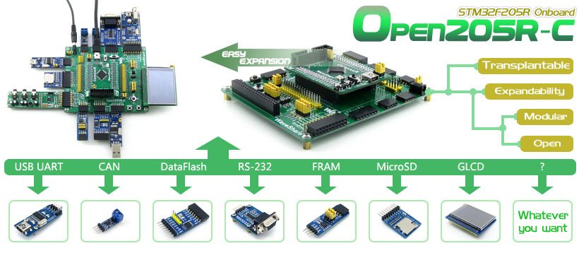 STM32F205RBT6 development board