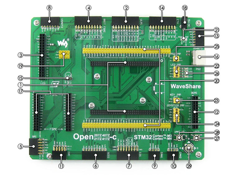 STM32F407ZxT6 development board on board resource