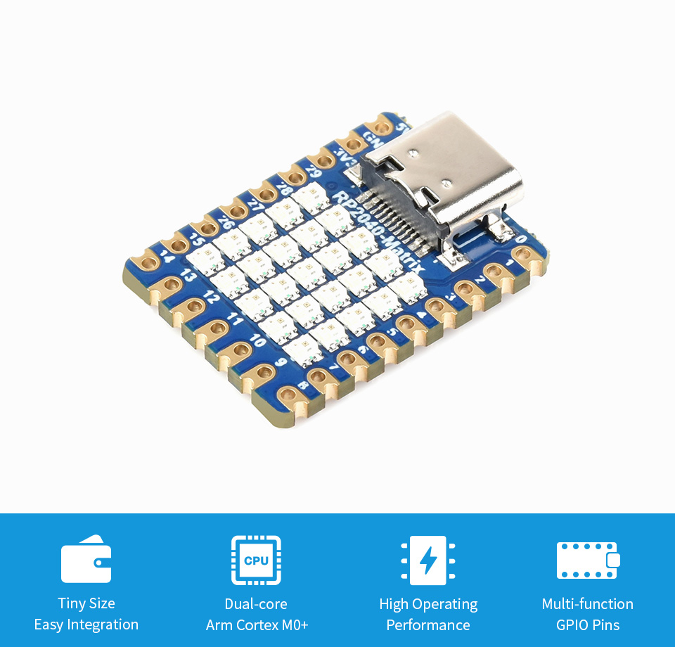 Coding the Waveshare RP2040 Matrix