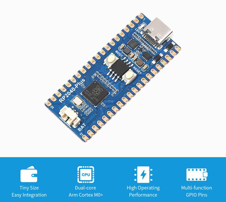 Waveshare RP2040-One, 4MB Flash MCU Board Based on Raspberry Pi RP2040