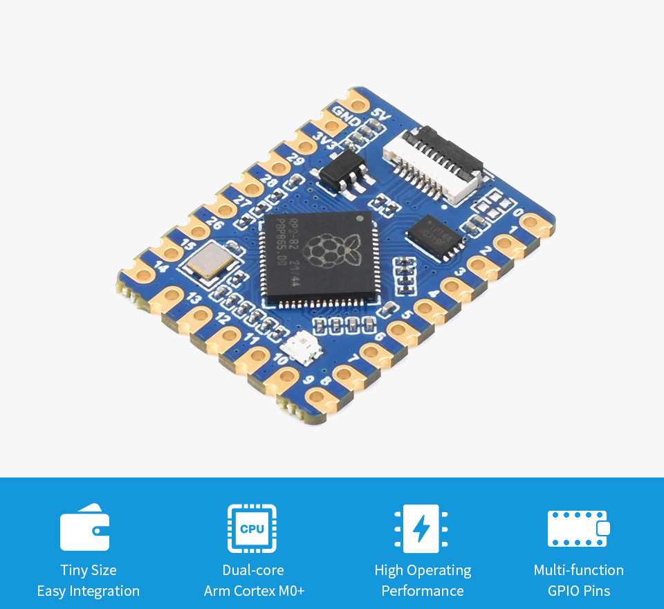 Waveshare RP2040-Tiny Development Board, Raspberry Pi